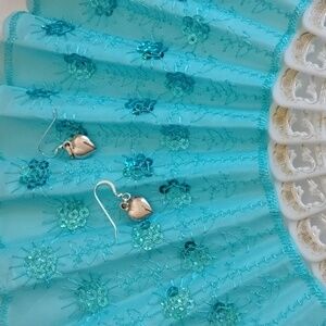 Elegant Handmade Sterling Silver .925  Heart Earrings